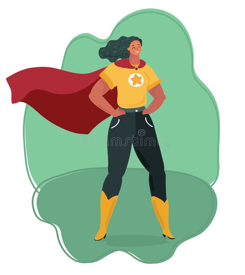 Heroína super que olha sobre a cidade ilustração royalty free Heroína super que olha sobre a cidade ilustração royalty free