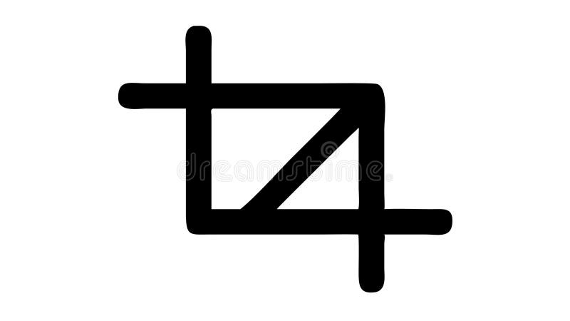 Herramienta de recorte Vector de iconos para la edición de imágenes Ajuste de foto diseño vectorial AI generativo stock de ilustración