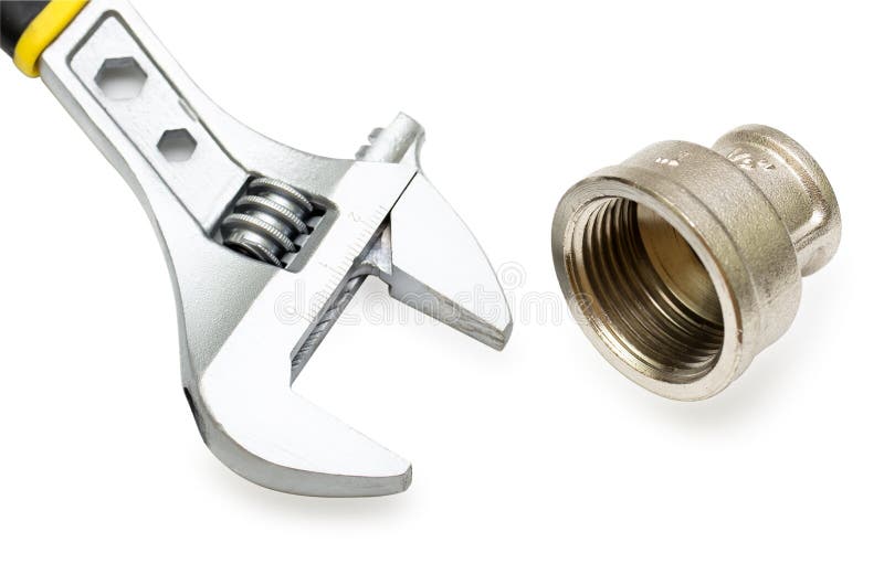 Herramientas De La Plomería Imagen de archivo Imagen de blanco