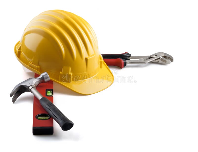 Herramientas Del Constructor En Blanco Foto de archivo Imagen acero, duro: 27818360
