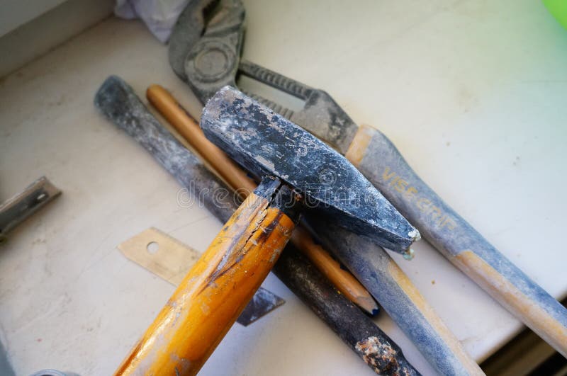 Herramientas del trabajo fotografía editorial. Imagen de herramientas