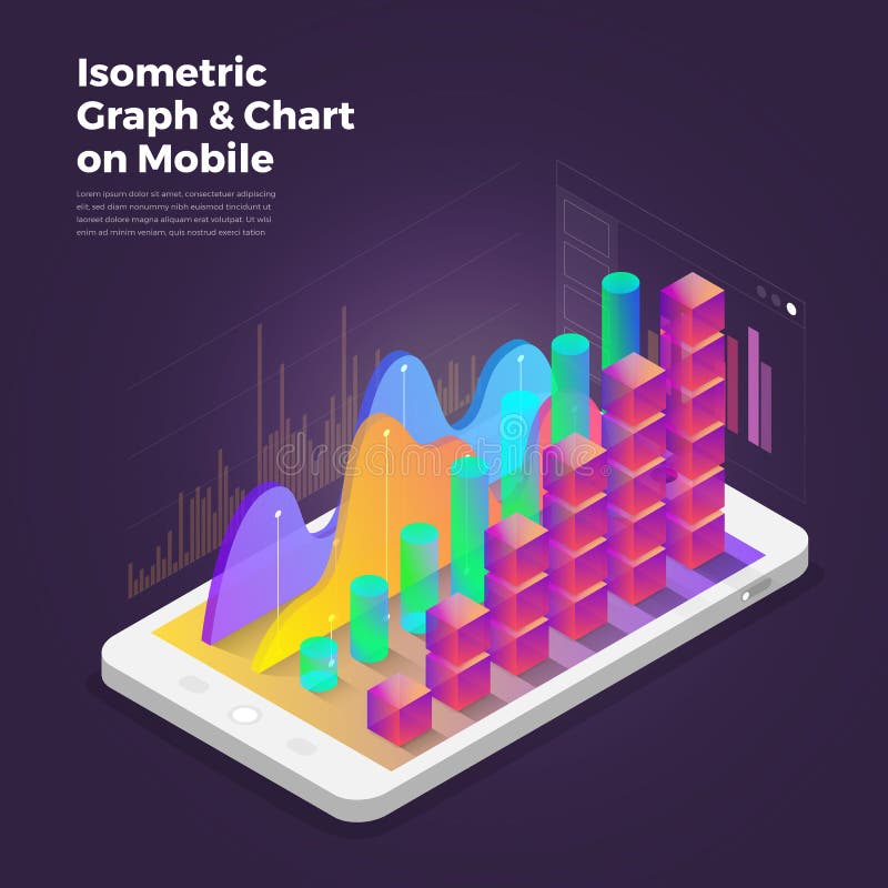 Herramientas isométricas del analytics de la aplicación móvil del concepto de diseño Vec libre illustration Herramientas isométricas del analytics de la aplicación móvil del concepto de diseño Vec libre illustration