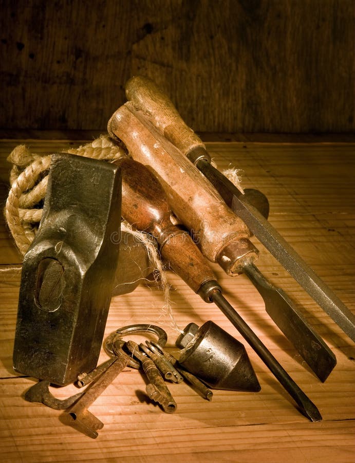 Herramientas oxidadas imagenes de archivo