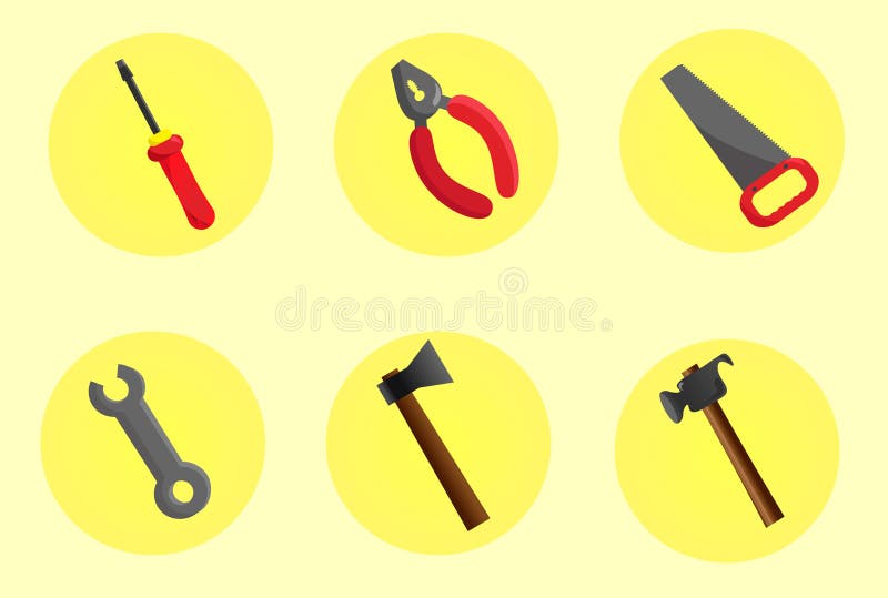 Herramientas Para Los Constructores Ilustración del Vector - Ilustración de equipo, 114847902