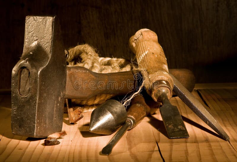 Herramientas desgastadas imagen de archivo libre de regalías