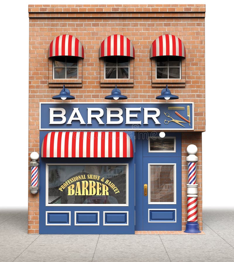 Herrenfriseur-System stock abbildung