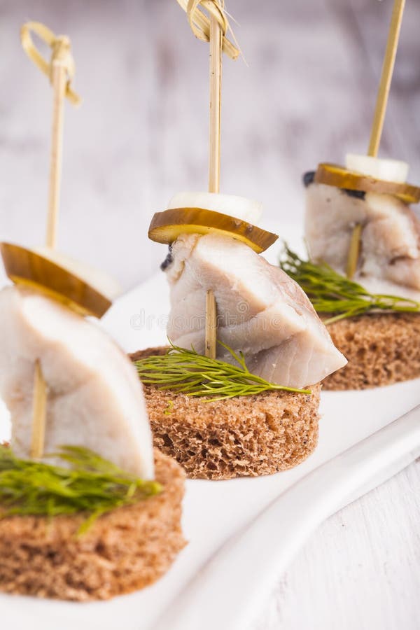 Herring canape stock photo. Image of fresh, faced, norwegian 35128326