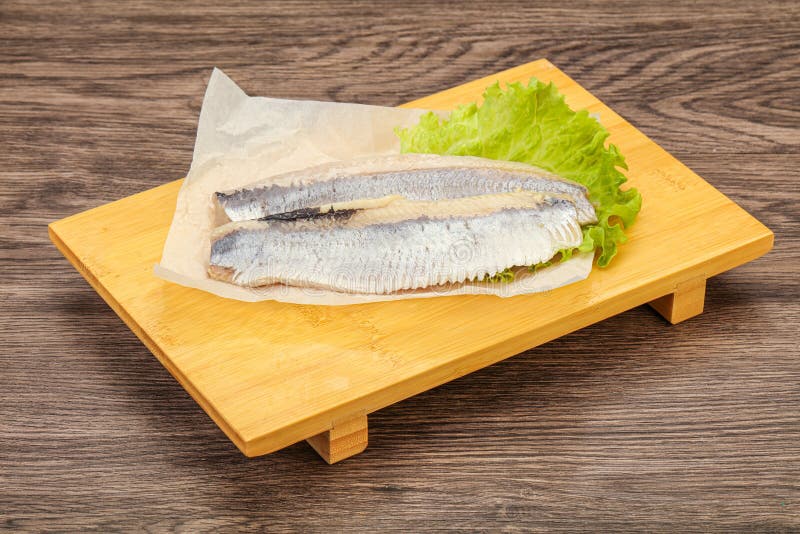 Herring Fillet with Salad Leaves Stock Image Image of delicious
