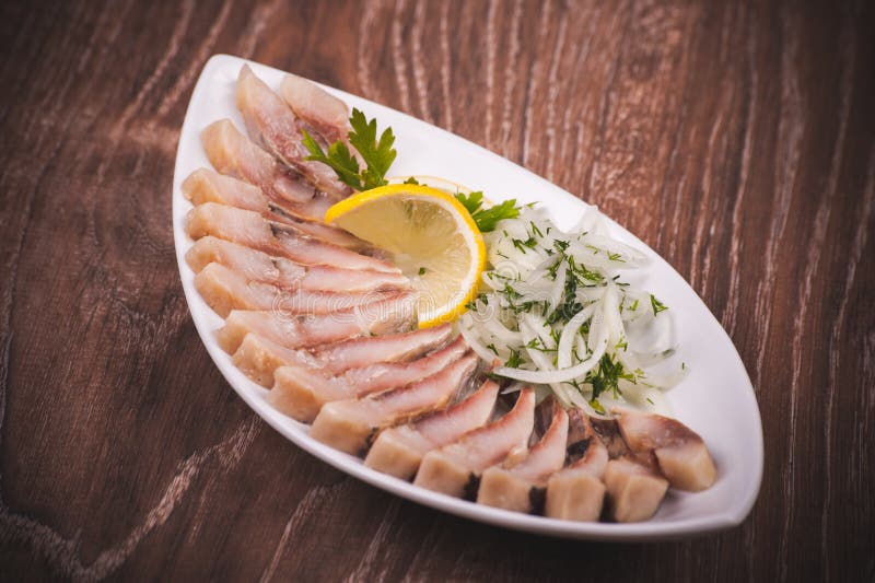 Herring Fish with Marinated Onion Stock Image Image of eastern, fish