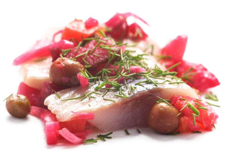 Herring with marinated vegetables