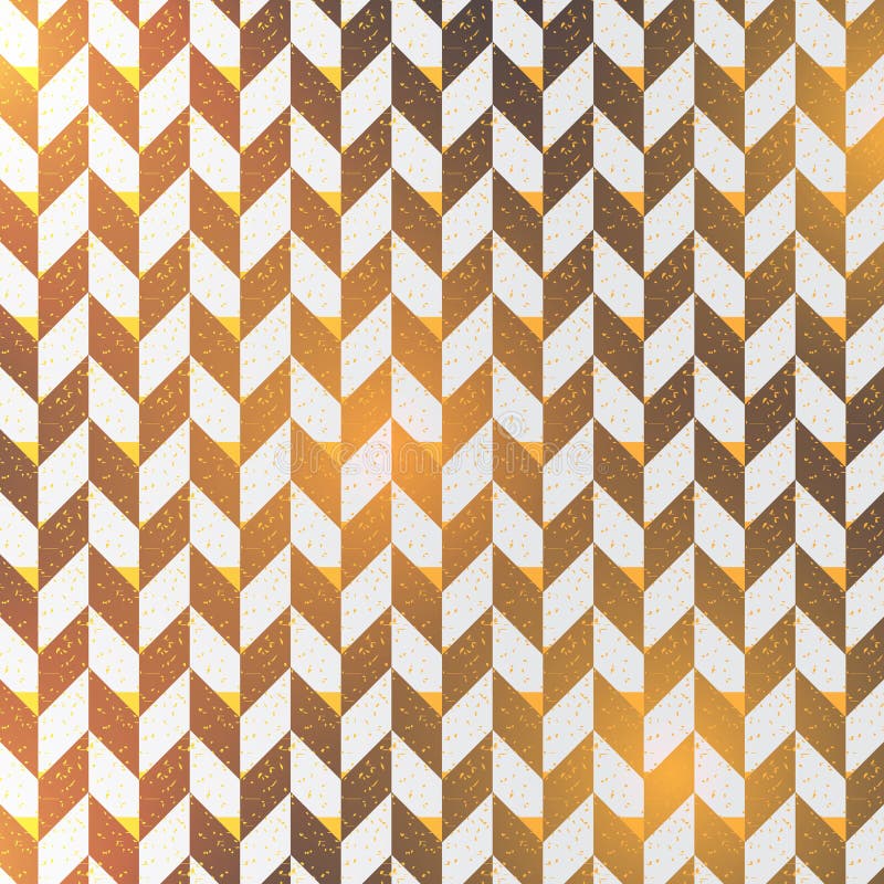 Herringbone abstract background. black colors surface pattern with chevron diagonal lines with golden light. Classic geometric