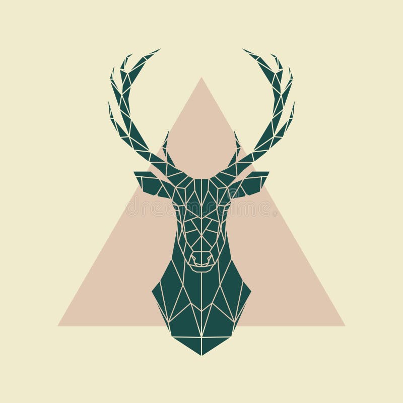 Herten groen geometrisch teken royalty-vrije illustratie Herten groen geometrisch teken royalty-vrije illustratie