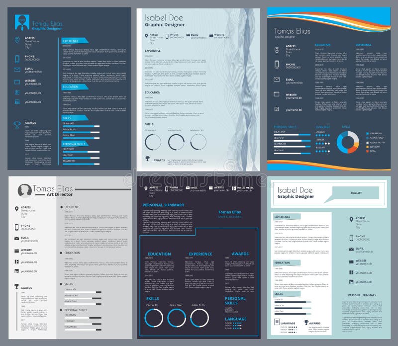 Hervat of curriculum vitae Ontwerpmalplaatje met plaats voor uw tekst vector illustratie Hervat of curriculum vitae Ontwerpmalplaatje met plaats voor uw tekst vector illustratie