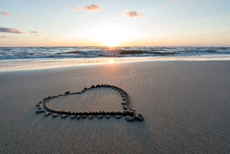 Herz Im Sand Stockfoto Bild Von Sand Herz