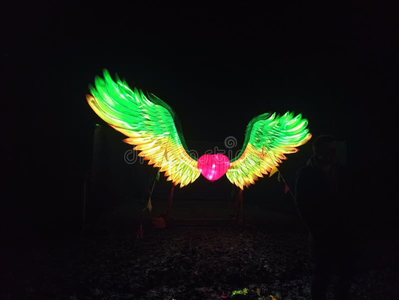 Herz, Licht Flügel. lizenzfreie stockfotografie