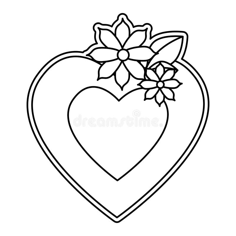 Herz und Blumendesign stock abbildung. Illustration von blume - 88957767