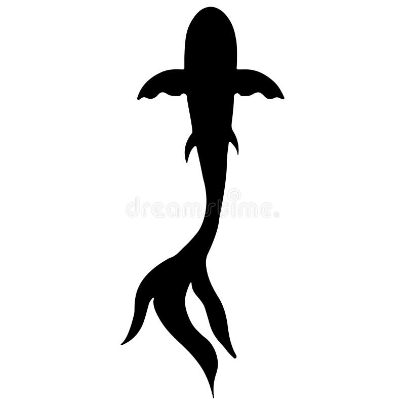 Het abstracte hand getrokken silhouet van karpervissen dat op witte achtergrond wordt ge?soleerd Hand getrokken koivissen Japanse stock illustratie Het abstracte hand getrokken silhouet van karpervissen dat op witte achtergrond wordt ge?soleerd Hand getrokken koivissen Japanse stock illustratie