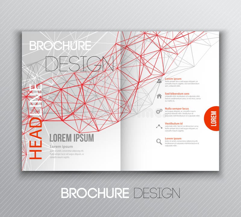 Het abstracte ontwerp van de malplaatjebrochure met geometrisch vector illustratie Het abstracte ontwerp van de malplaatjebrochure met geometrisch vector illustratie