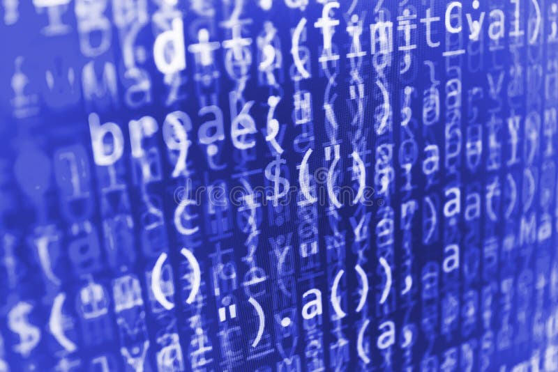 Programmeercode, abstract scherm van een softwareontwikkelaar royalty-vrije illustratie