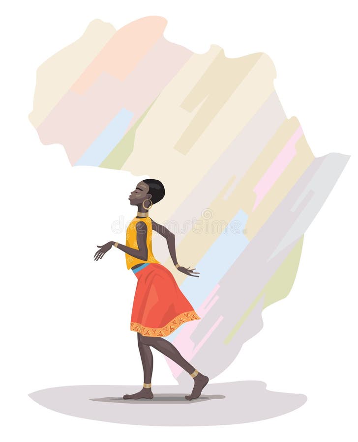 Afrikaans meisje danst royalty-vrije illustratie