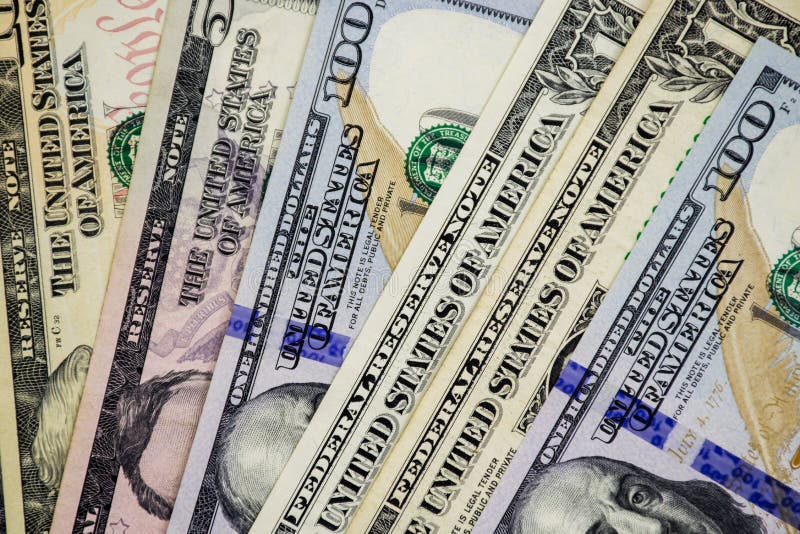Het Amerikaanse Geld van het Dollarscontante geld achtergrond van Amerikaanse dollars Verschillende bankbiljetten stock foto Het Amerikaanse Geld van het Dollarscontante geld achtergrond van Amerikaanse dollars Verschillende bankbiljetten stock foto