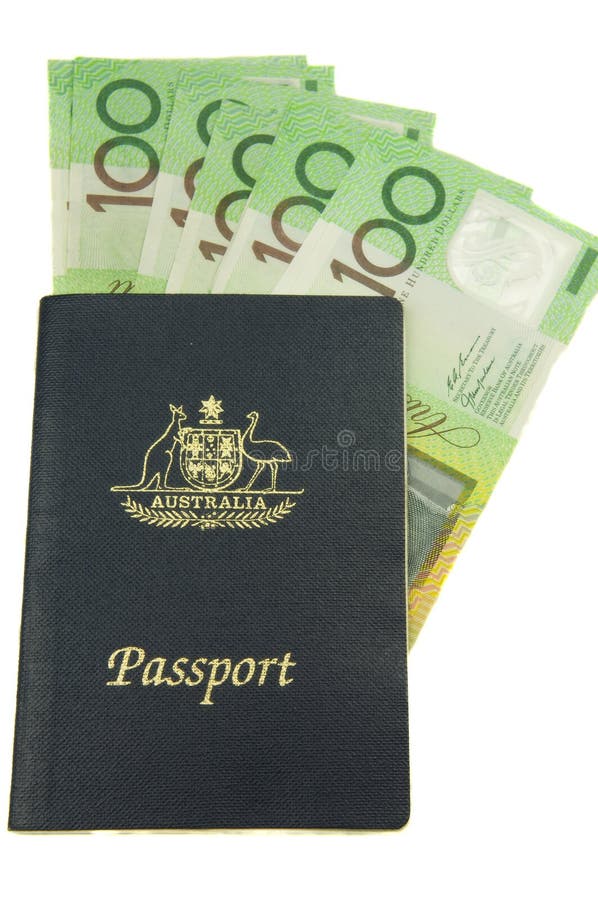 Het Australische geld van de Reis stock foto Het Australische geld van de Reis stock foto