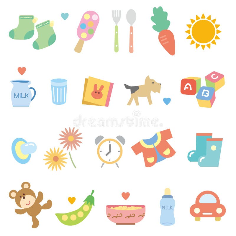 Het babyartikel dat leuk heeft stock illustratie Het babyartikel dat leuk heeft stock illustratie