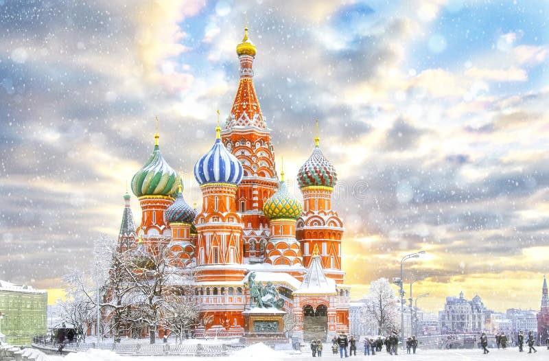 Het Basilicum` s Kathedraal van Moskou, St