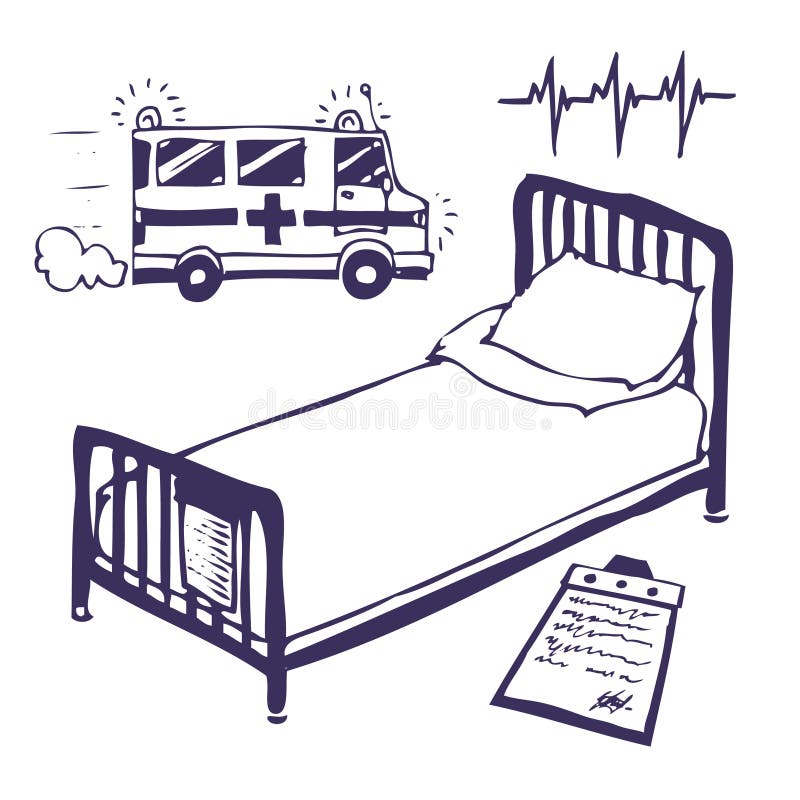 Het bed van het ziekenhuis en ziekenwagen