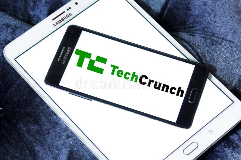 Het bedrijfembleem van de TechCrunchtechnologie stock foto Het bedrijfembleem van de TechCrunchtechnologie stock foto