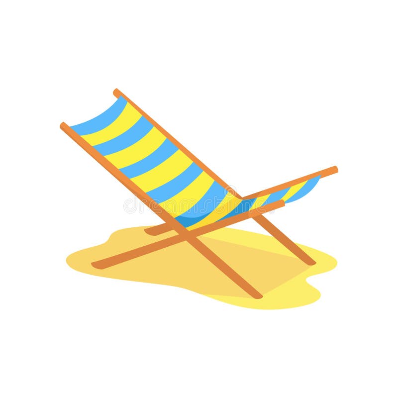 Het beeldverhaal vectorillustratie van de strandchaise-longue vector illustratie