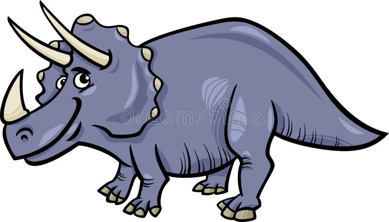 Download Het Beeldverhaalillustratie Van De Triceratopsdinosaurus Vector Illustratie - Illustratie bestaande uit klem, karikatuur: 39106413