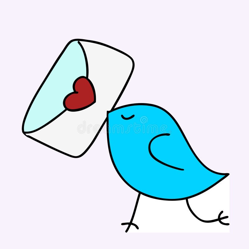Het bericht van de liefde vector illustratie Het bericht van de liefde vector illustratie