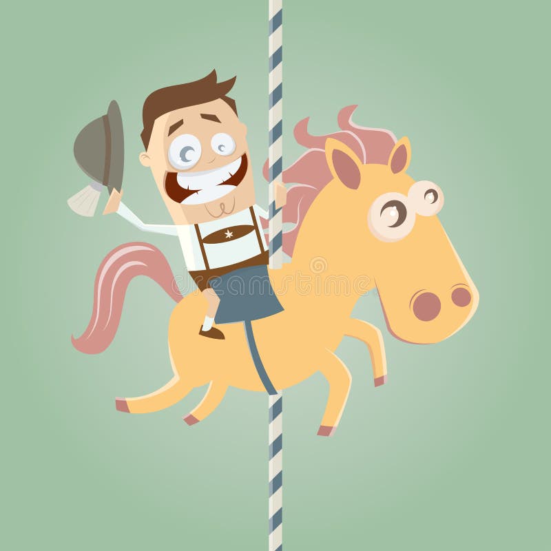 Het berijden op carrouselpaard stock illustratie Het berijden op carrouselpaard stock illustratie