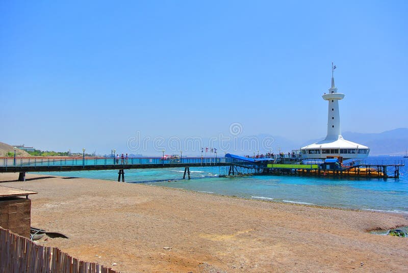 Het beroemde Eilat-aquarium op de kusten van het Rode Overzees israël stock afbeeldingen Het beroemde Eilat-aquarium op de kusten van het Rode Overzees israël stock afbeeldingen