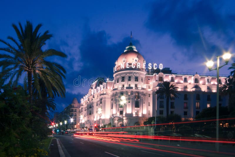 Het beroemde Hotel van Gr Negresco in Nice, Frankrijk