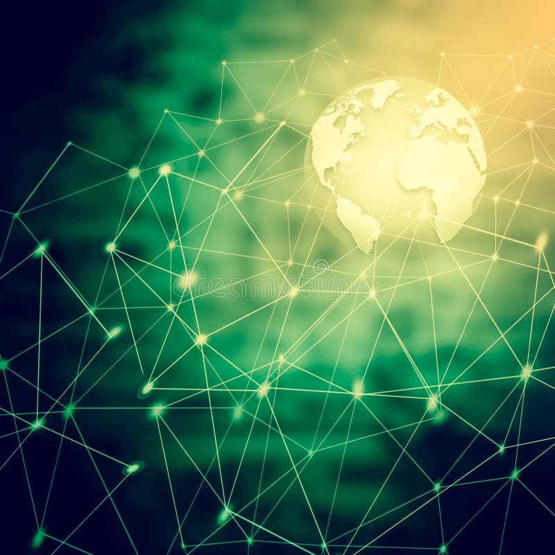 Het beste Concept van Internet globale zaken Bol, gloeiende lijnen o vector illustratie Het beste Concept van Internet globale zaken Bol, gloeiende lijnen o vector illustratie