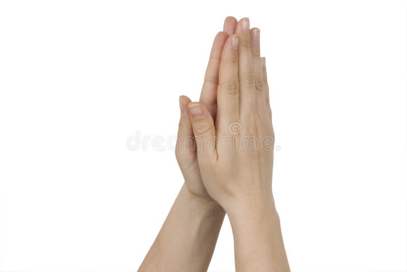 Het bidden van de hand stock afbeelding Het bidden van de hand stock afbeelding