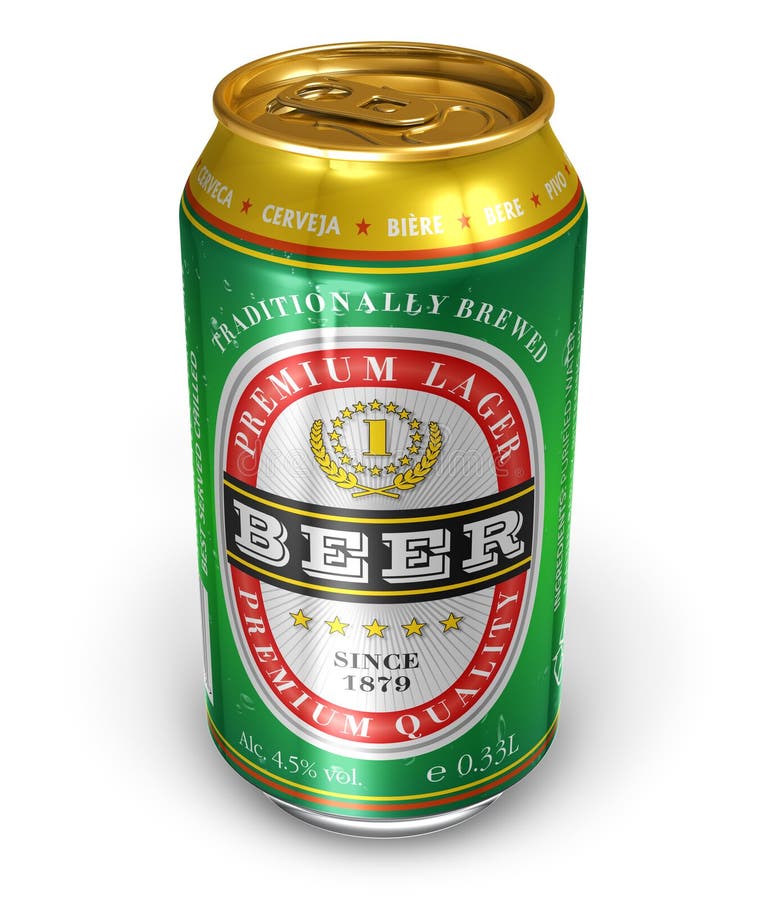 Het bier kan royalty-vrije illustratie Het bier kan royalty-vrije illustratie