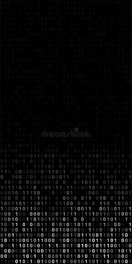 Het binaire codescherm stock illustratie