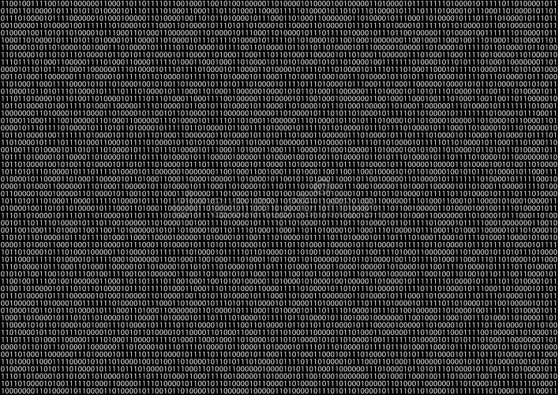 Het binaire codescherm royalty-vrije illustratie