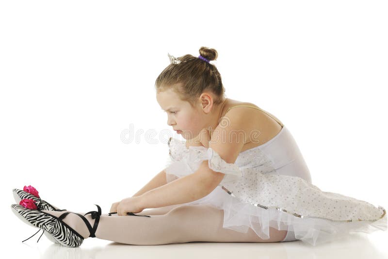 Het binden op Pantoffels stock fotografie Het binden op Pantoffels stock fotografie