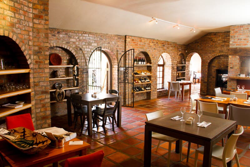 Het binnenland van Bistro van het restaurant stock fotografie Het binnenland van Bistro van het restaurant stock fotografie