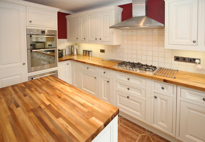 Het Binnenland van de Keuken van het land stock foto Het Binnenland van de Keuken van het land stock foto