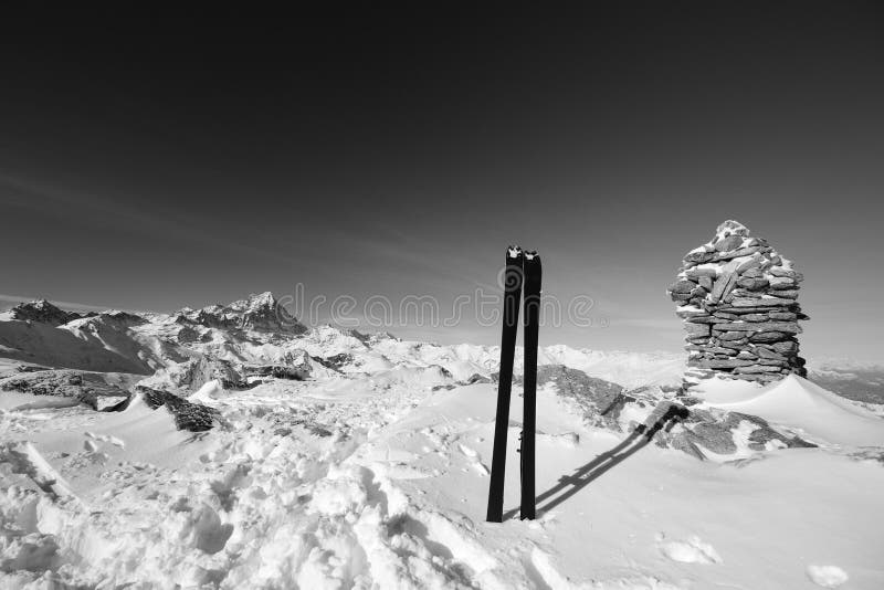 Het binnenlandski van BW op bovenkant stock fotografie Het binnenlandski van BW op bovenkant stock fotografie