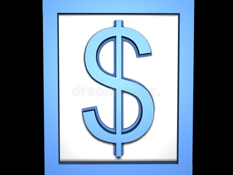 Blauwe Dollar royalty-vrije illustratie