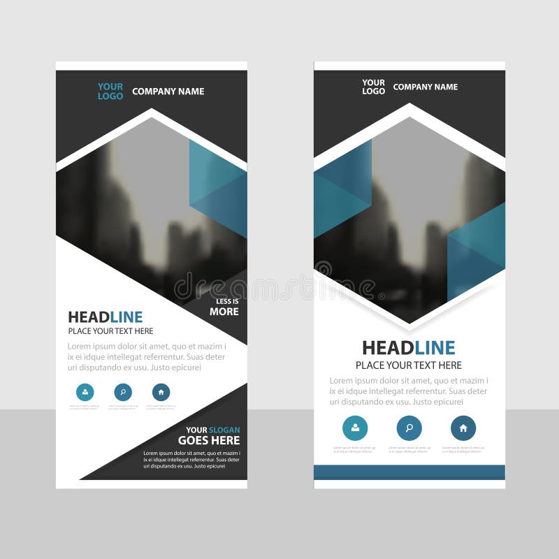 Het blauwe hexagon Bedrijfsbroodje op malplaatje van het Banner het vlakke ontwerp, vat Geometrische Vector de illustratiereeks s vector illustratie Het blauwe hexagon Bedrijfsbroodje op malplaatje van het Banner het vlakke ontwerp, vat Geometrische Vector de illustratiereeks s vector illustratie