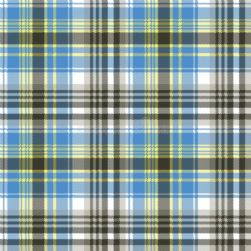 Het blauwe lichte naadloze patroon van de geruit Schots wollen stofplaid royalty-vrije illustratie Het blauwe lichte naadloze patroon van de geruit Schots wollen stofplaid royalty-vrije illustratie