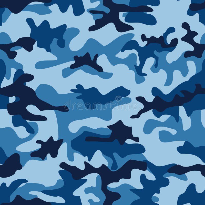 Het blauwe naadloze patroon van de zeewatercamouflage