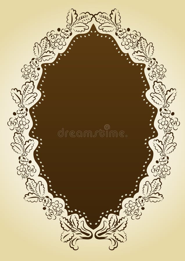 Floral vintage Vignette frame. Vector illustration. Floral vintage Vignette frame. Vector illustration